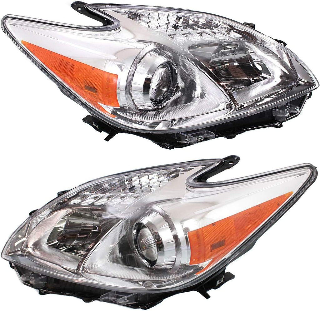 Headlight Set of 2 Clear Lens Halogen H16589