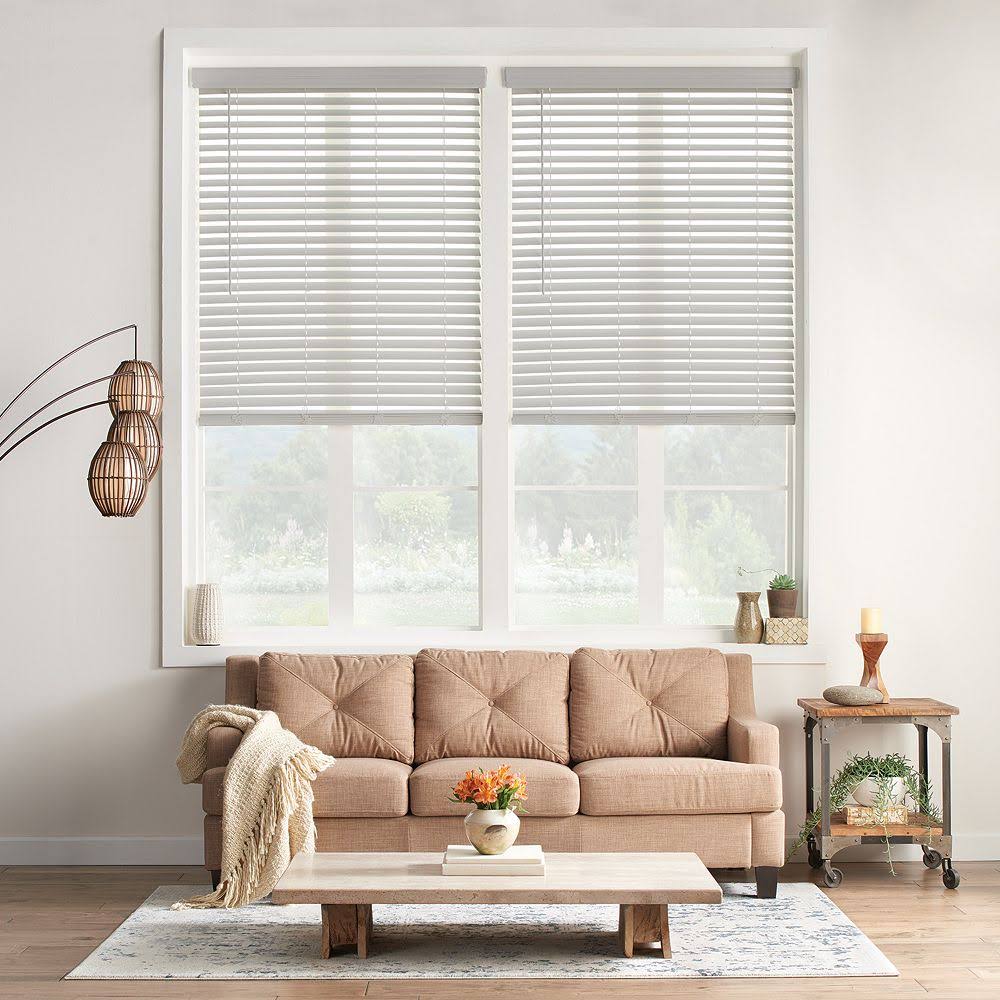 Grey Cordless Faux Wood Blind T238809
