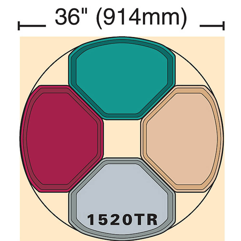 Signal Red Fiberglass Trapezoid Camtray K7511