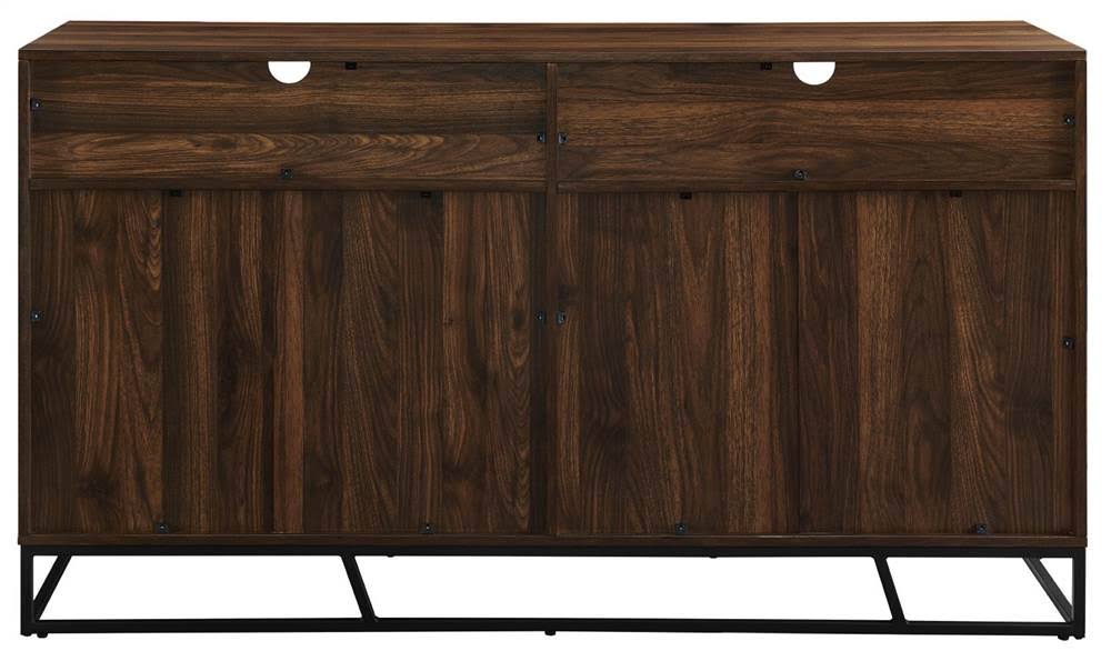Angled Door Sideboard - Dark Walnut N337205