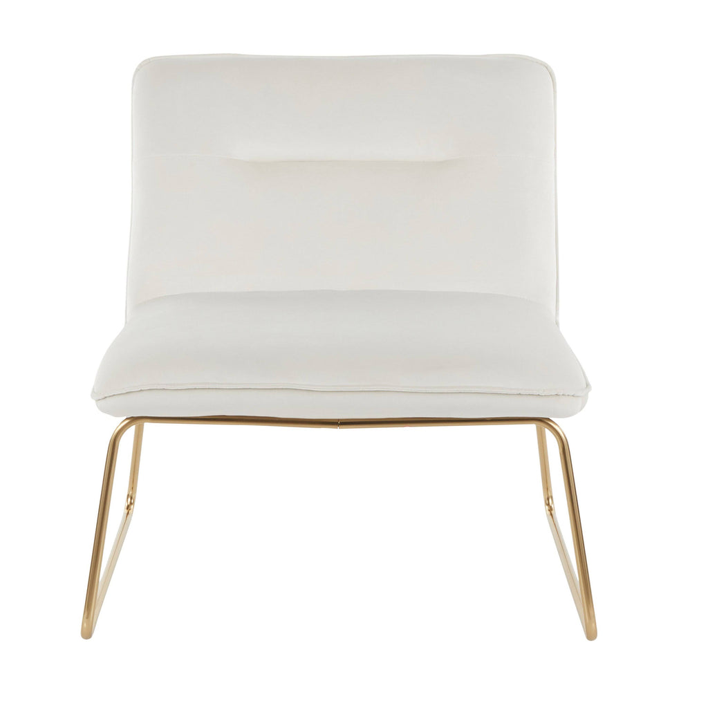 Cream Velvet Accent Chair Z8418