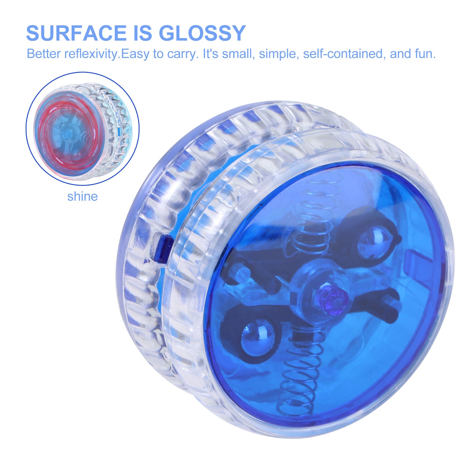 Blue LED Luminous Yoyo with String A7254