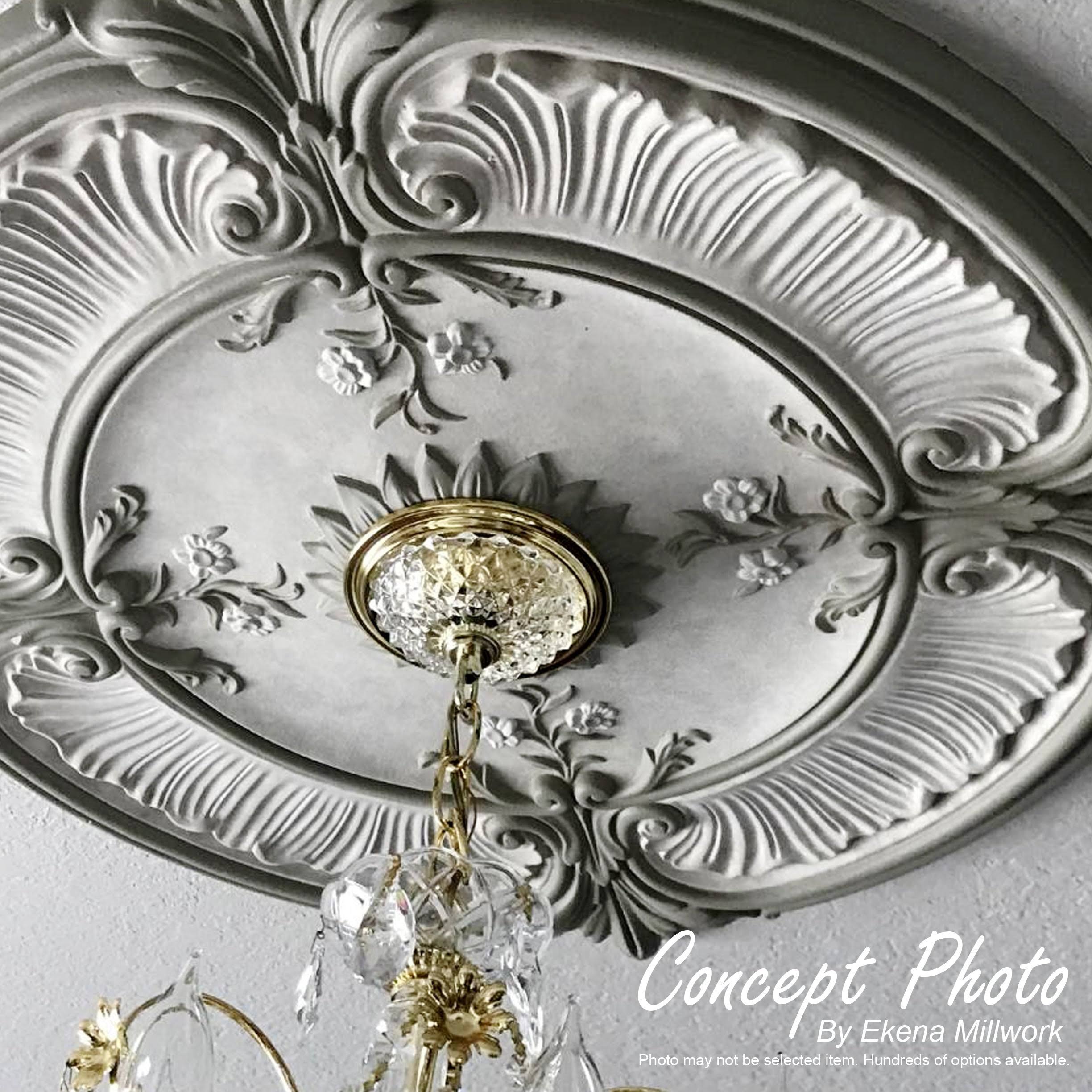 Silver Hand-Painted Ceiling Medallion V925652