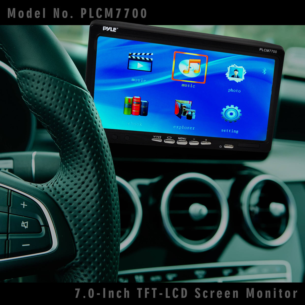 Window Suction-mount LCD Widescreen Monitor & Universal Mount Backup Camera C19271