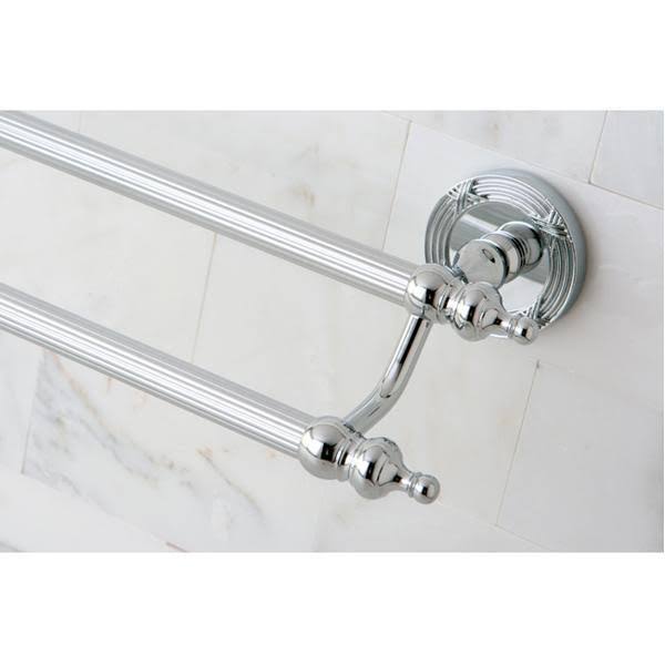 24x22 Dual Towel Bar, Satin Nickel Q628