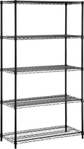 5-Tier Chrome Heavy-Duty Adjustable Shelving Unit O355507