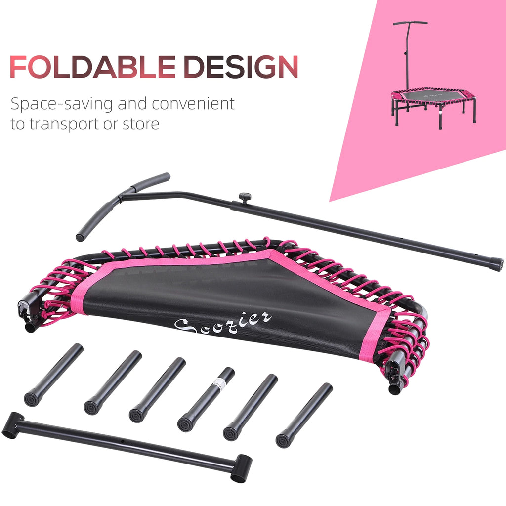 Pink Hexagon Rebounder Trampoline H4502