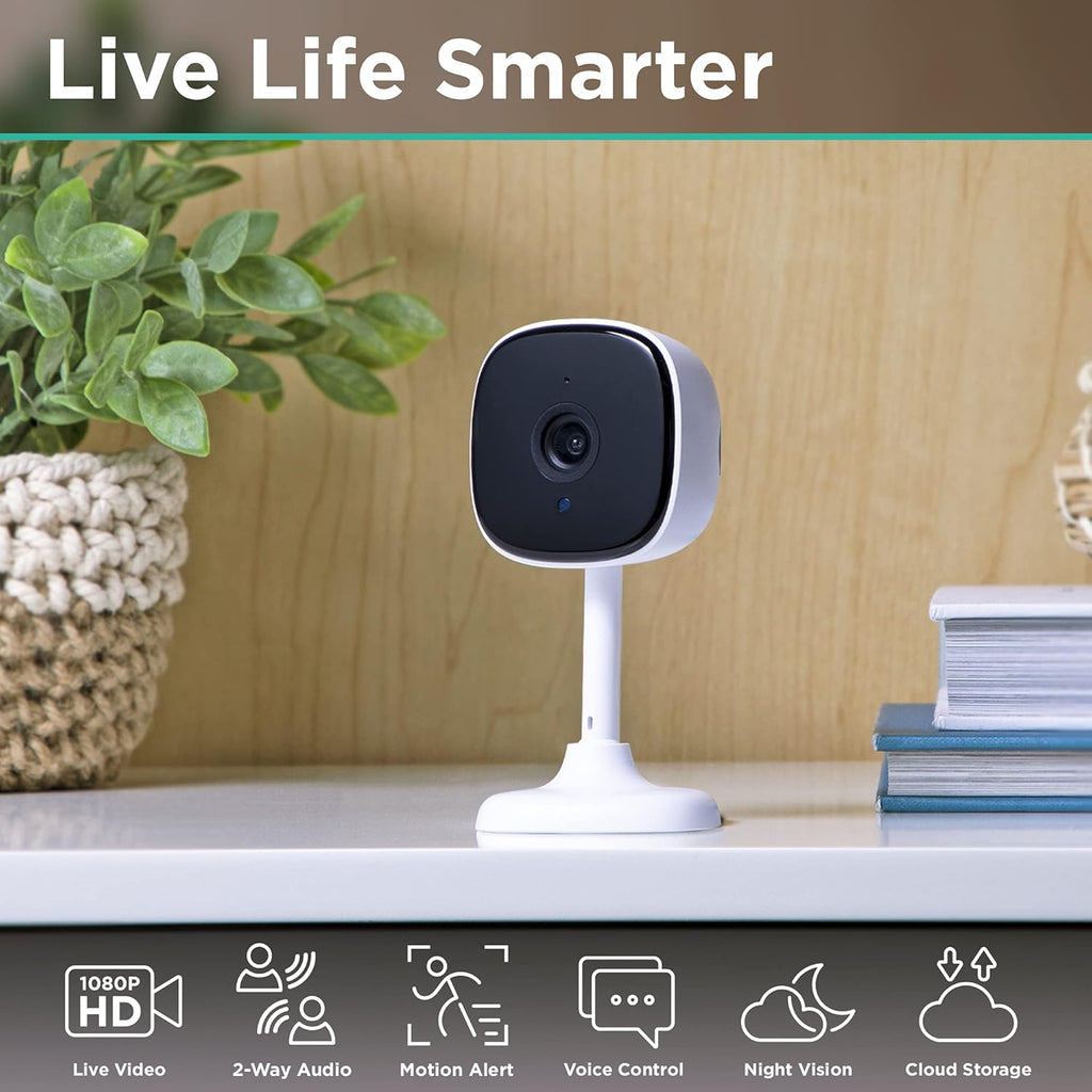 2 Pack Wi-Fi Smart Indoor Camera with 2-Way Audio and Night Vision O8257