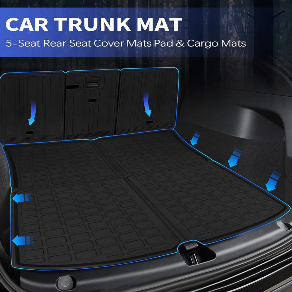 Black All-Weather Trunk Mats Cargo Liner Z8065