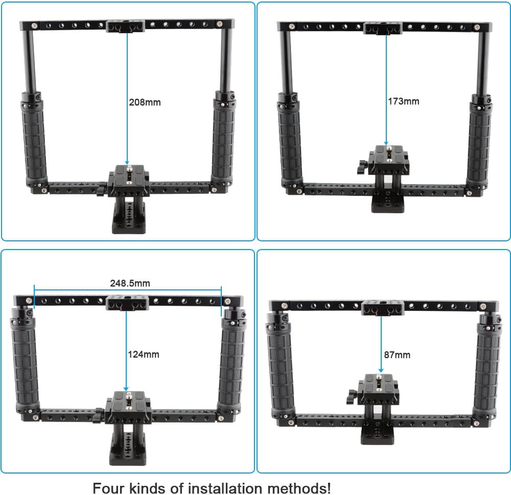 Battery Grip Camera Cage with Quick Release Baseplate A7245