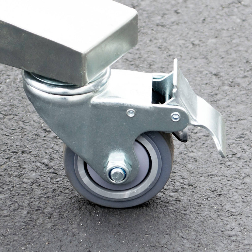 Stainless Steel Adjustable Height Work Table with Locking Casters U725