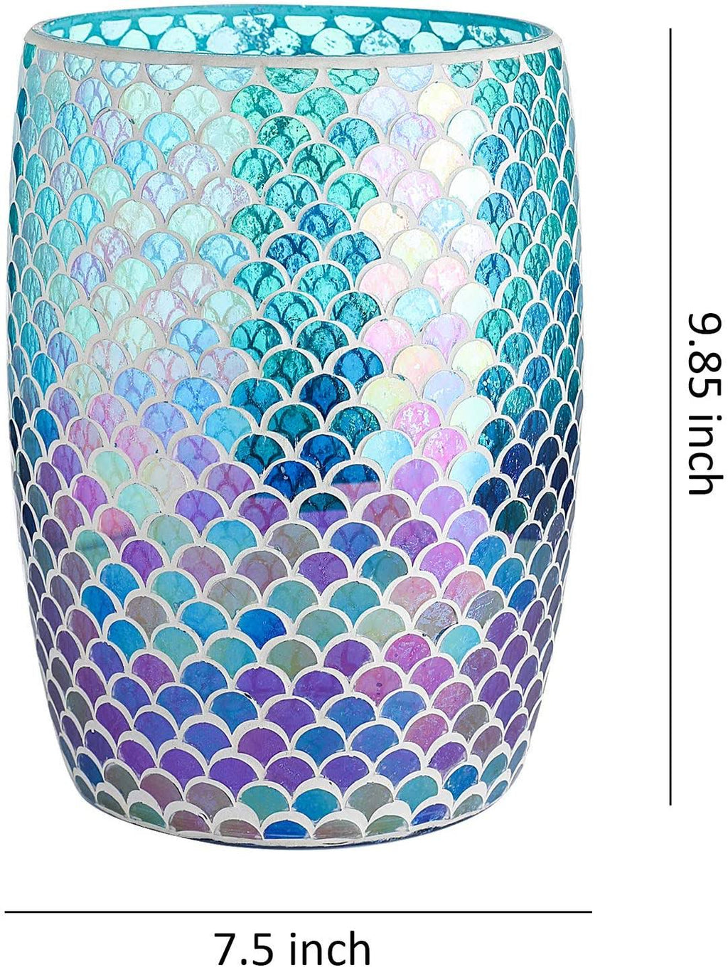 Glass Mosaic Decorative Trash Can N8356