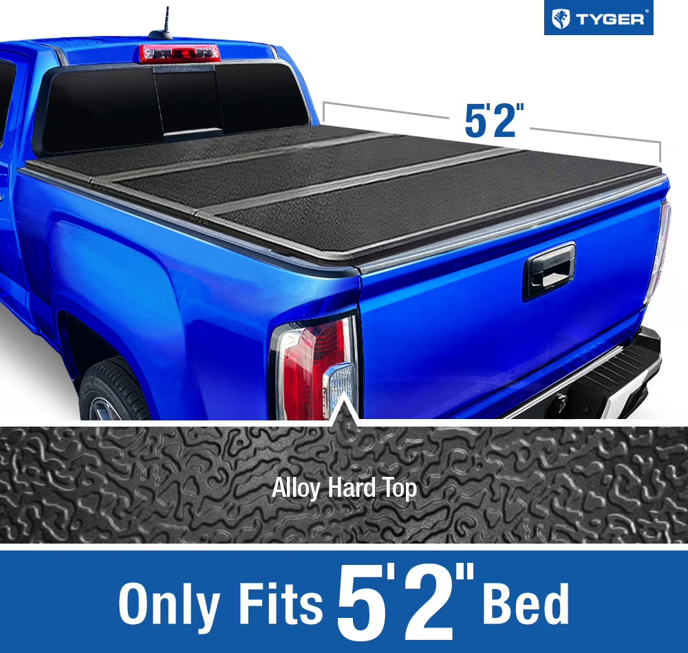Alloy Hardtop Truck Bed Tonneau Cover for 2015-2022 Chevy Colorado GMC Canyon 5'2" Bed S2331