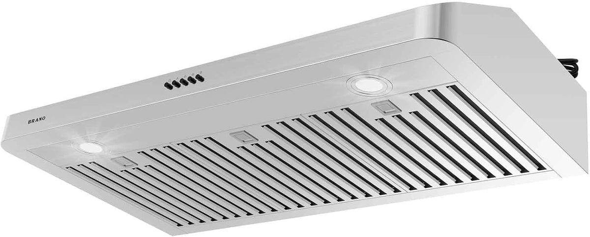 Built-In Stove Vent Hood with Baffle Filters and LED Lights O4392