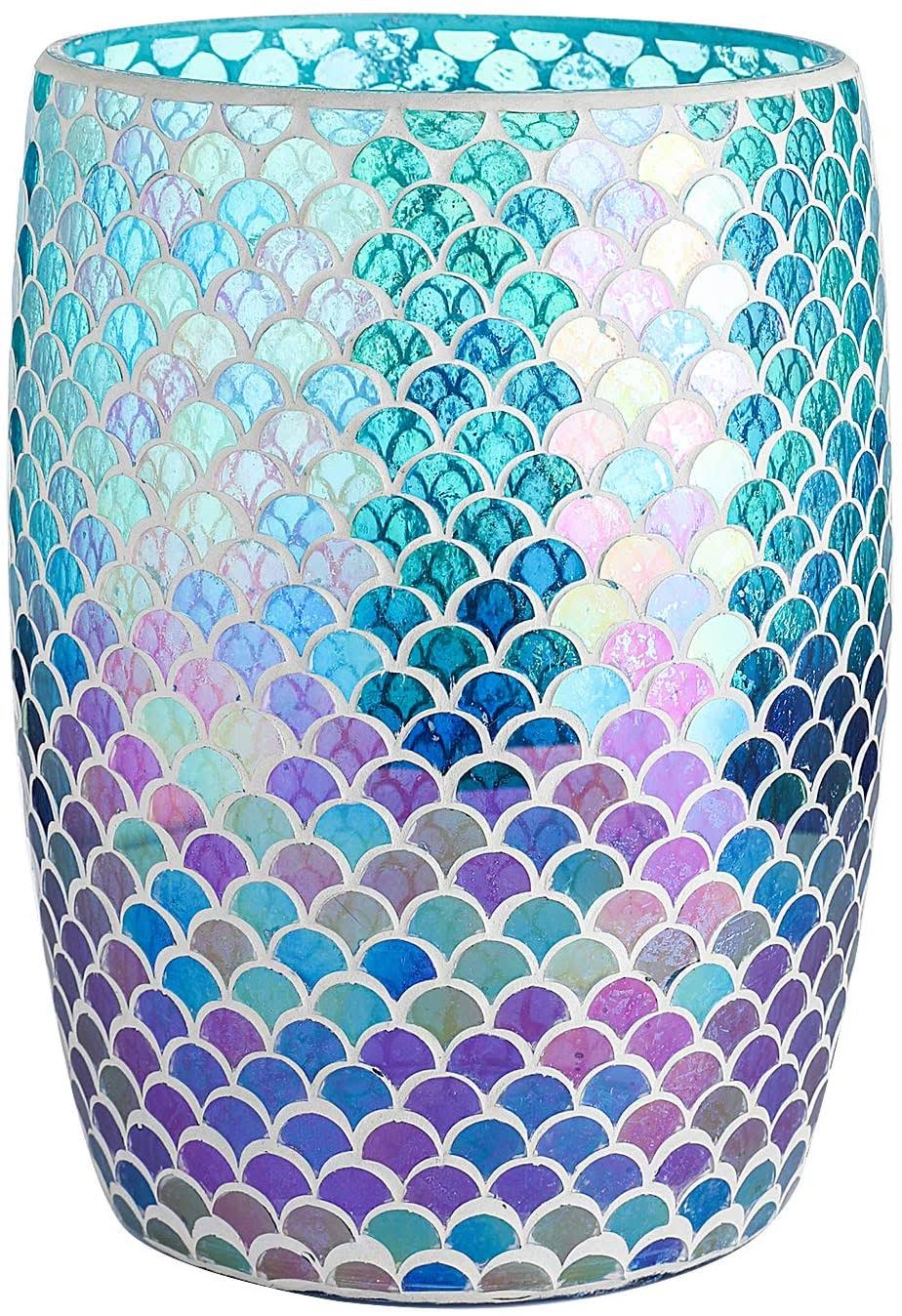 Glass Mosaic Decorative Trash Can N8356