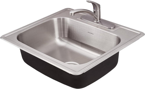 25x22 Single Bowl Stainless Steel 3-Hole Kitchen Sink X90537