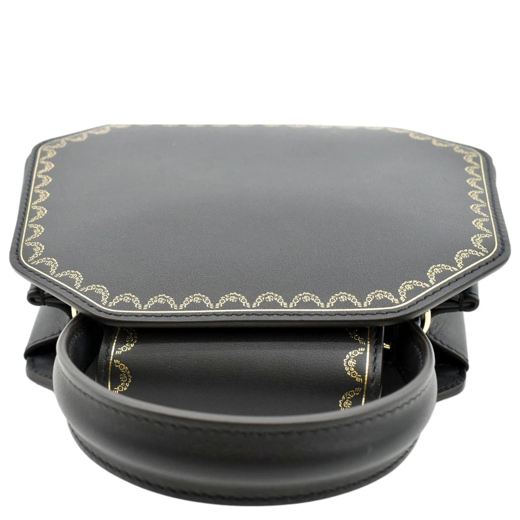 Black Calfskin Leather Top Handle Satchel Bag R50662