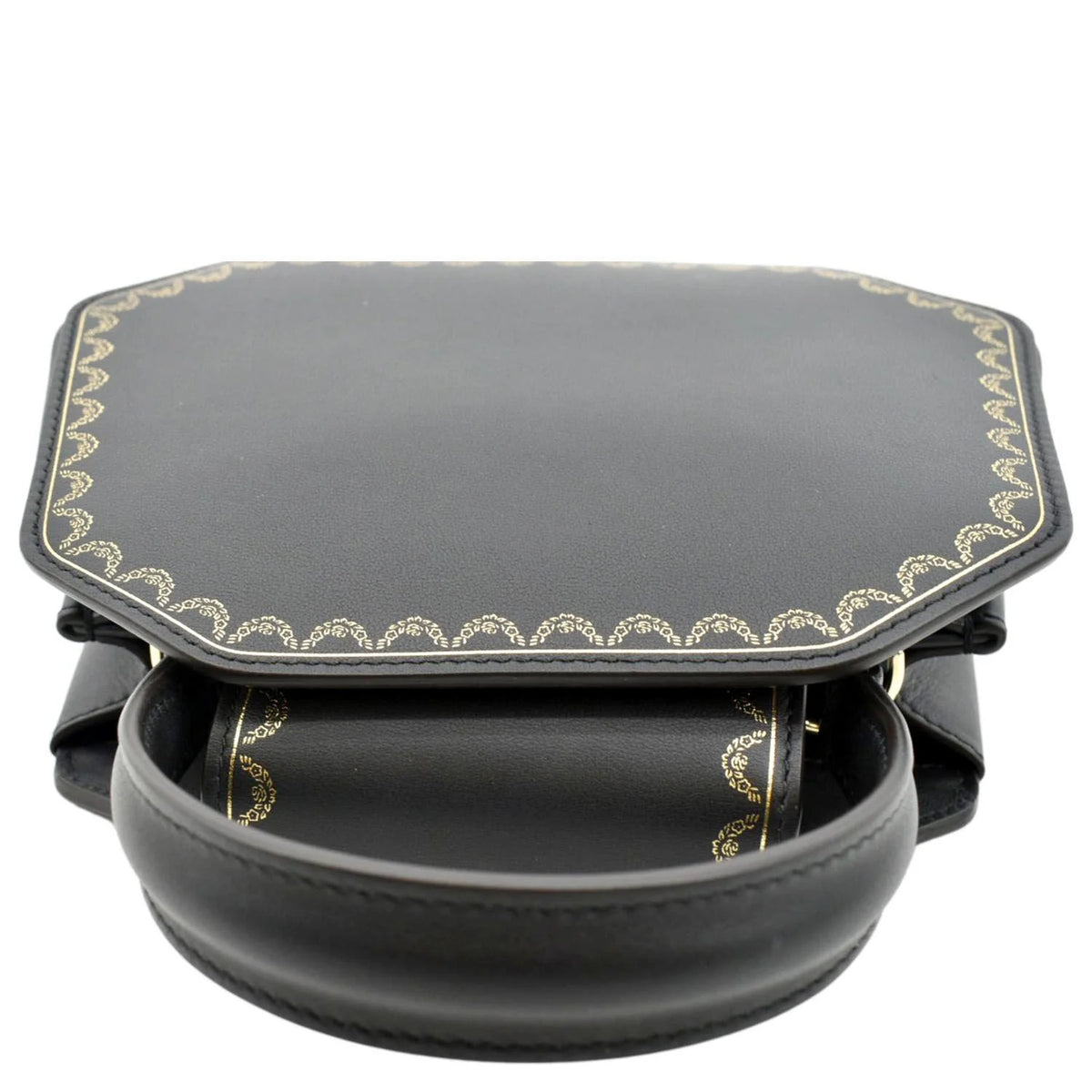 Black Calfskin Leather Top Handle Satchel Bag R50662