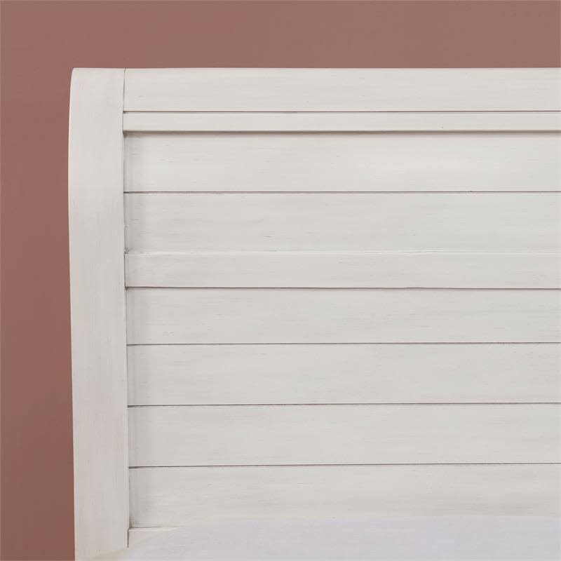 Antique White Solid Wood Full Bed I475