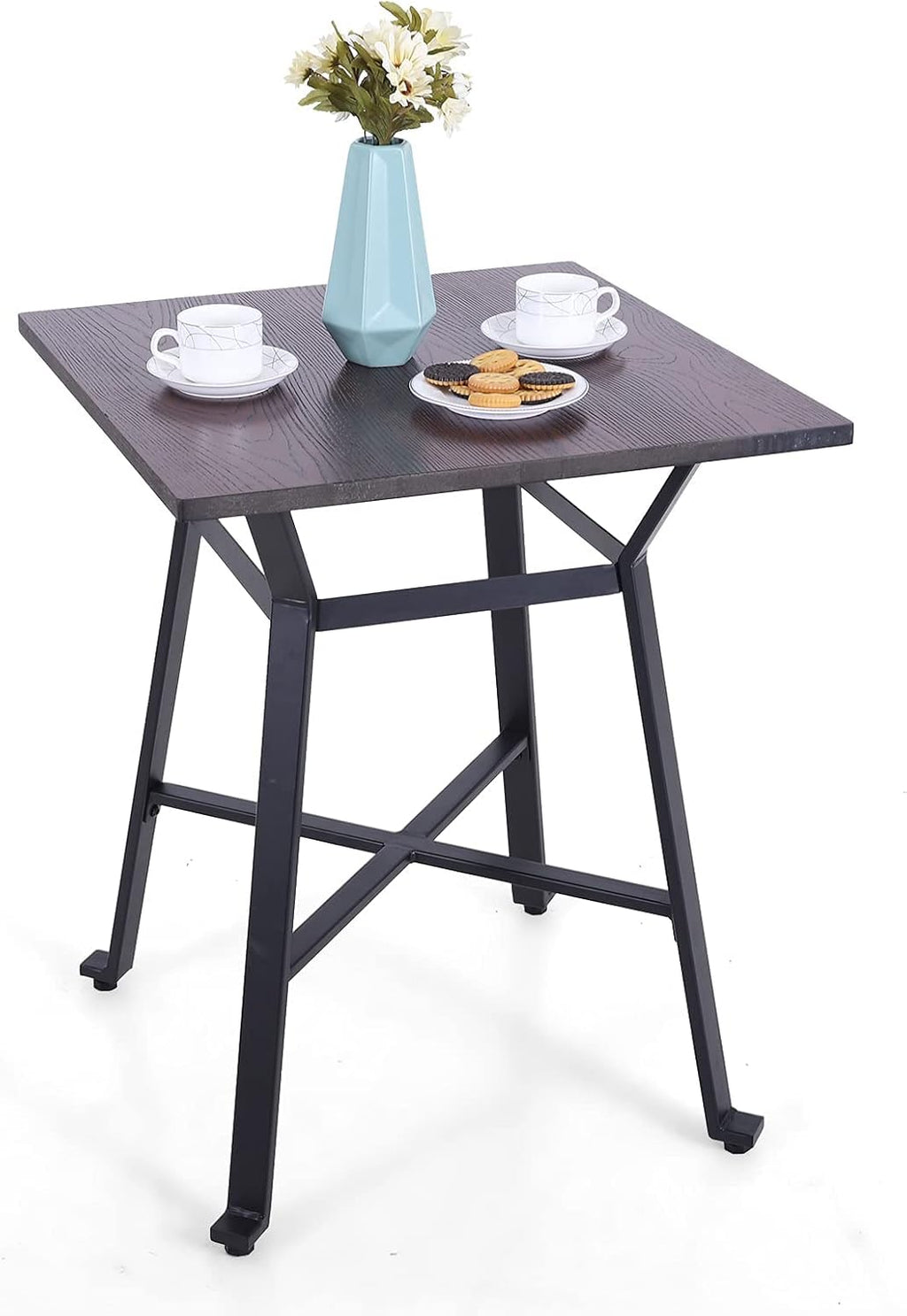 Solid Wood Bar Table with Metal Frame R796789