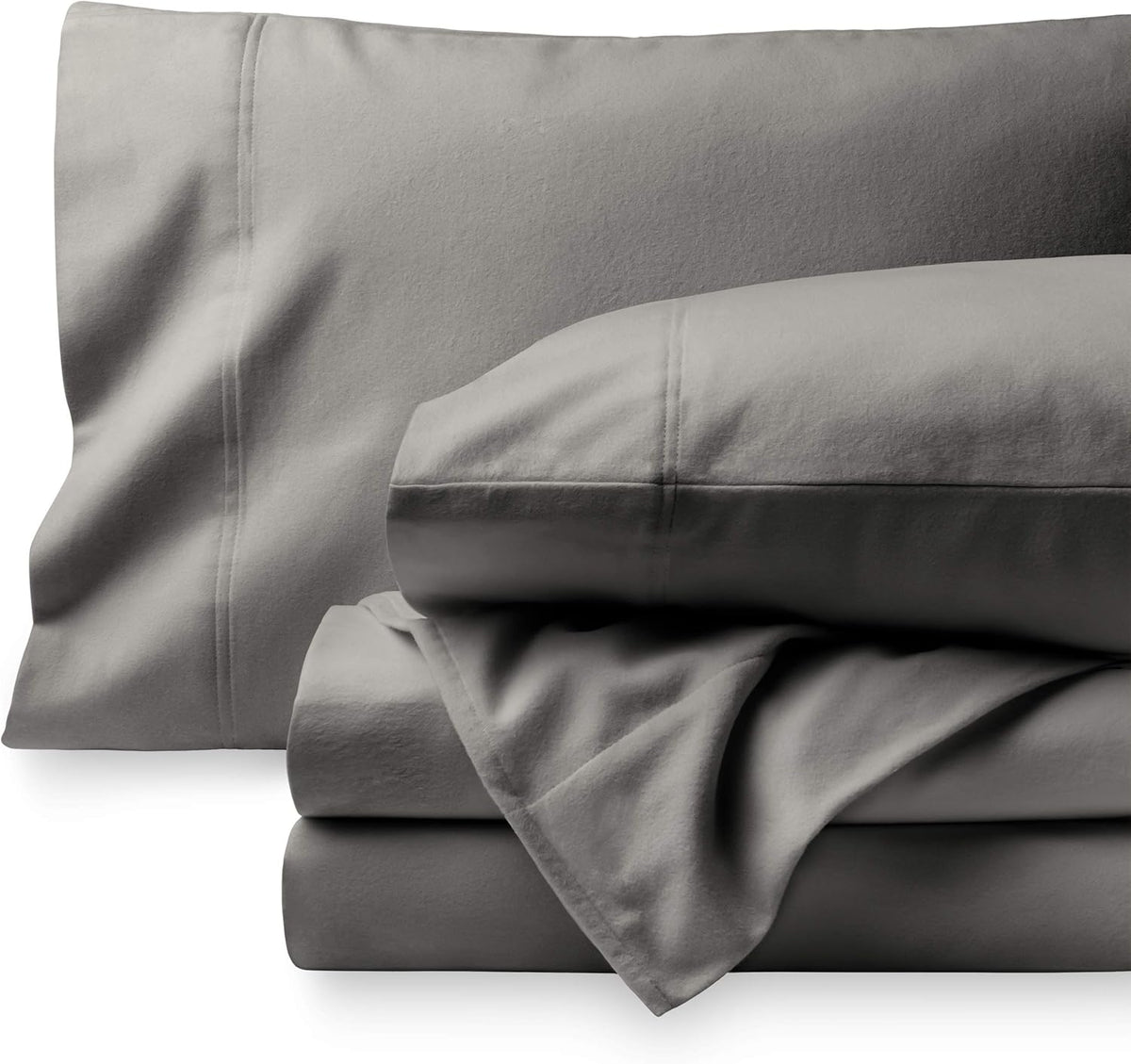 White Double Brushed Flannel Sheet Set G7242