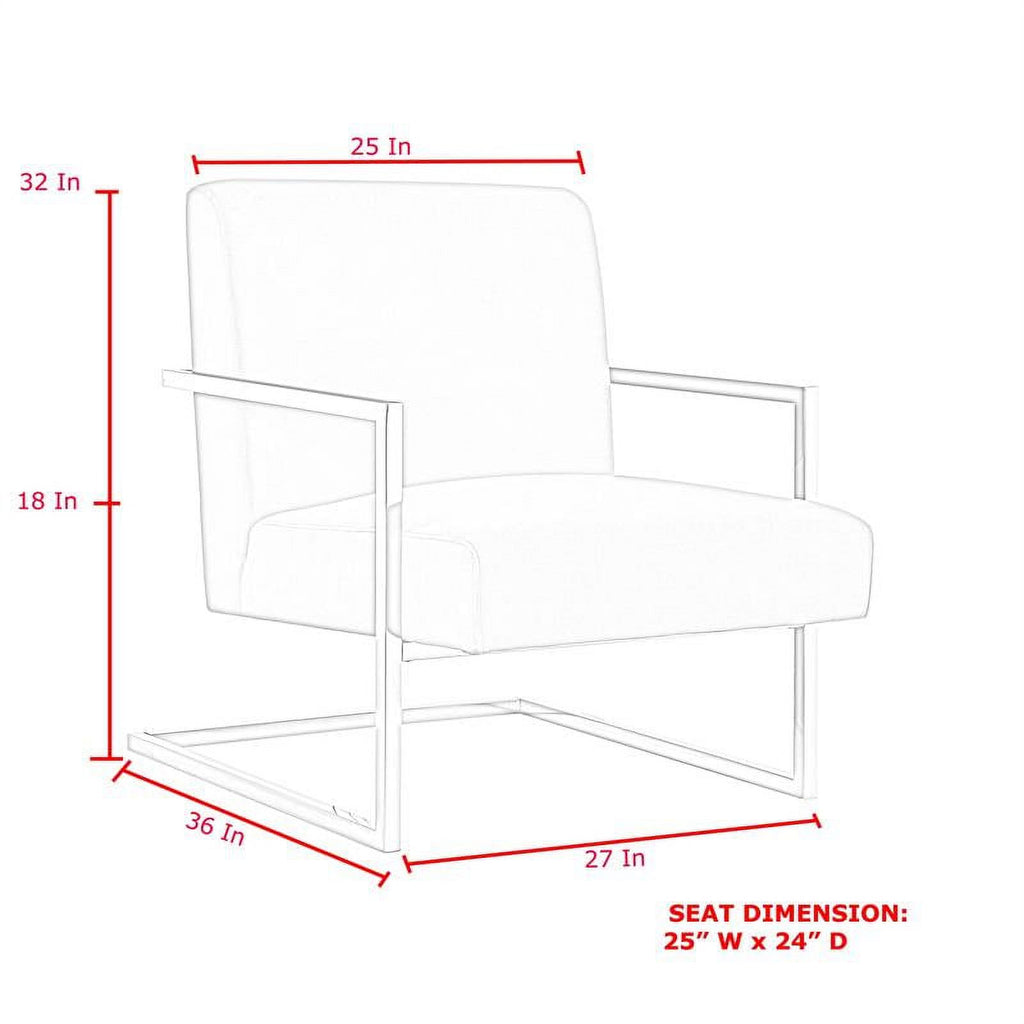 Charcoal Faux Leather Accent Chair A56703