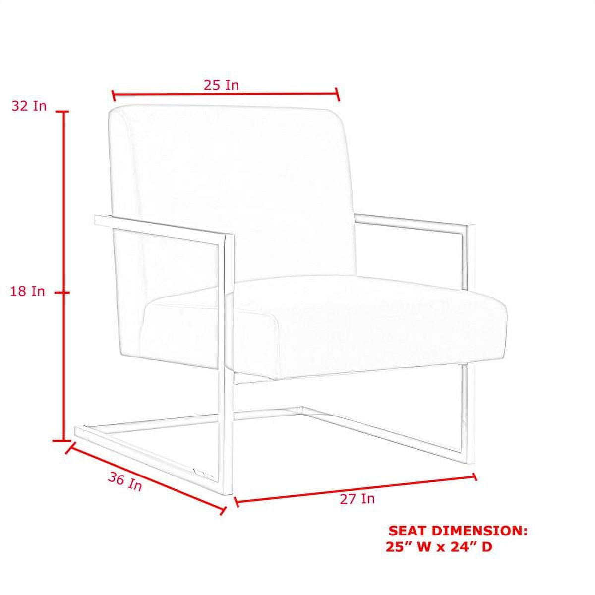 Charcoal Faux Leather Accent Chair A56703