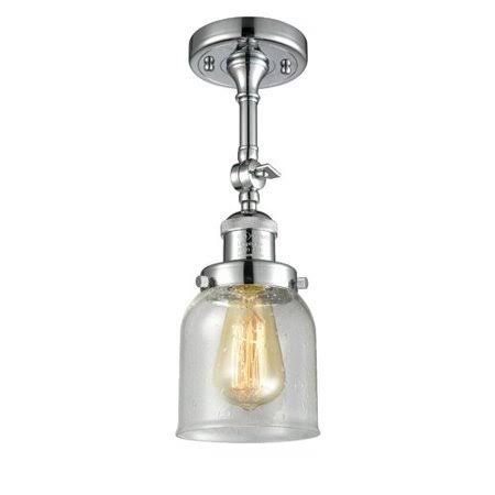 Polished Chrome 1-Light Semi Flush Mount Fixture Y648
