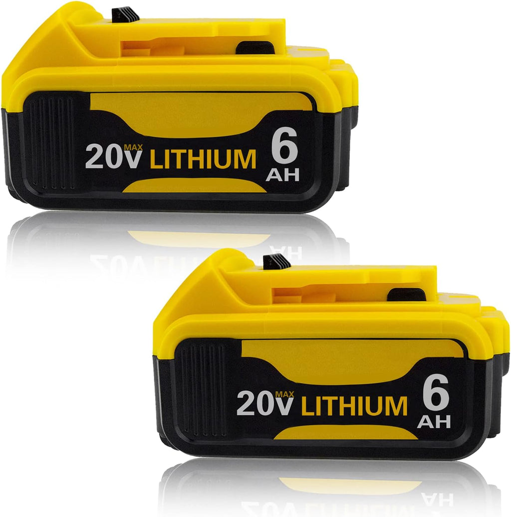 2 Pack 6.0Ah Lithium Ion Replacement Battery for 20V Cordless Power Tools Z6969