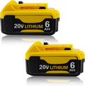 2 Pack 6.0Ah Lithium Ion Replacement Battery for 20V Cordless Power Tools Z6969