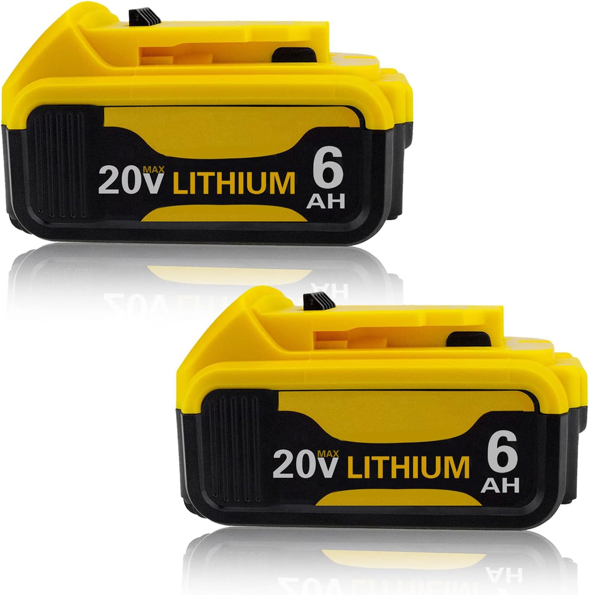2 Pack 6.0Ah Lithium Ion Replacement Battery for 20V Cordless Power Tools Z6969