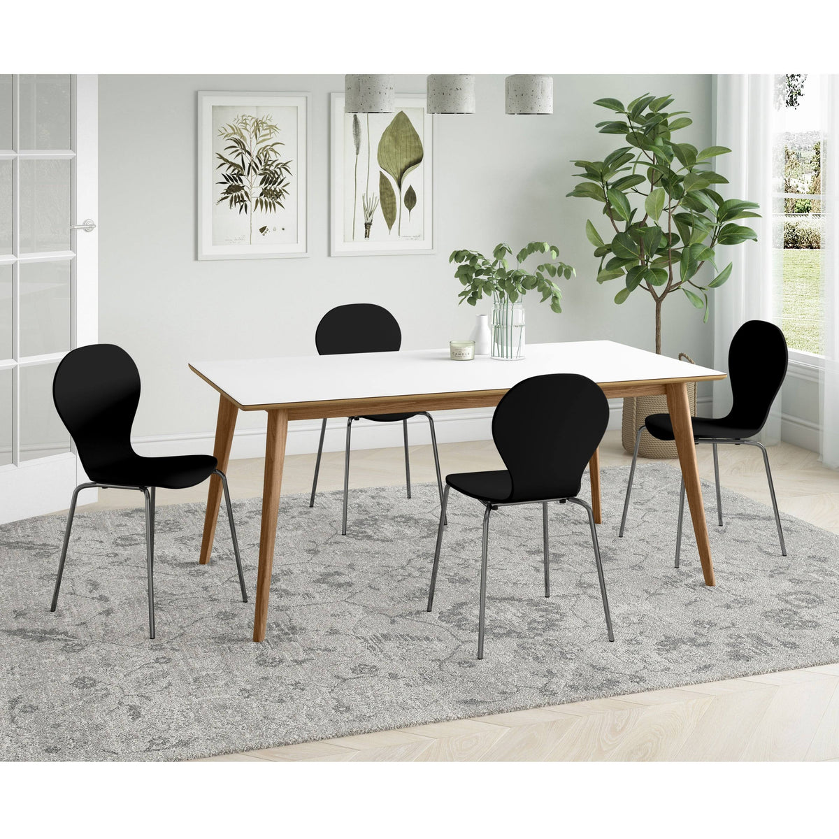 Red Armless Dining Chair (Set of 4) O133897