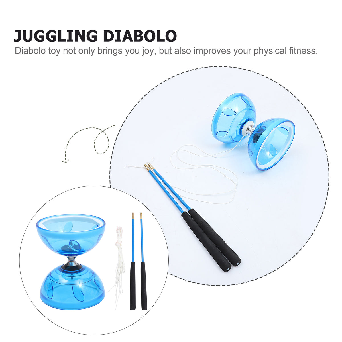 1 Set Chinese Yoyo Diabolo Toy Juggling Diabolos G1405