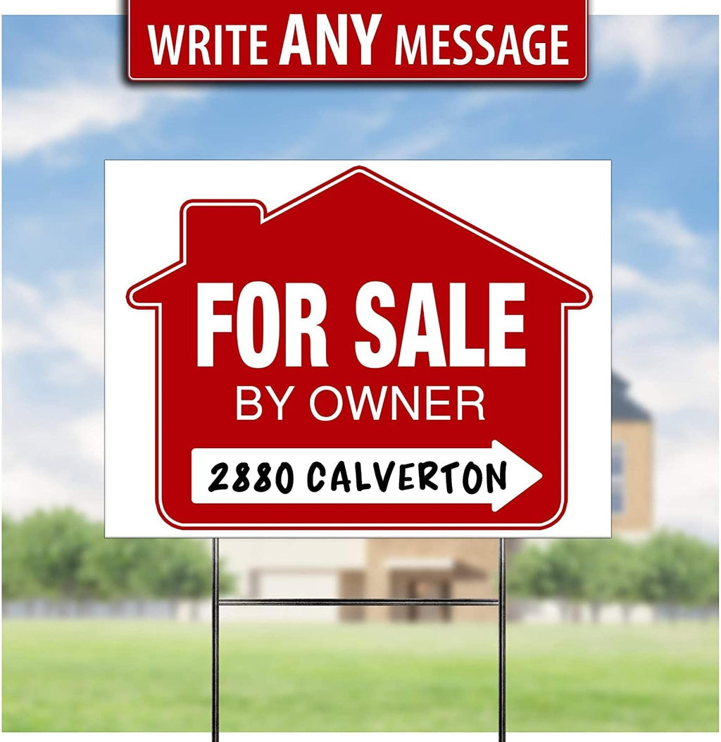 For Sale Signs (10 Pack) Double-Sided Yard Sign Stakes Z719