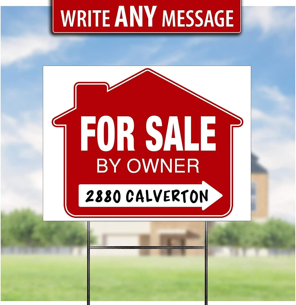For Sale Signs (10 Pack) Double-Sided Yard Sign Stakes Z719