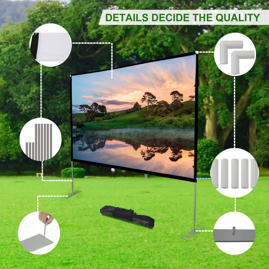 100 inch Portable Projection Screen with Stand P72261