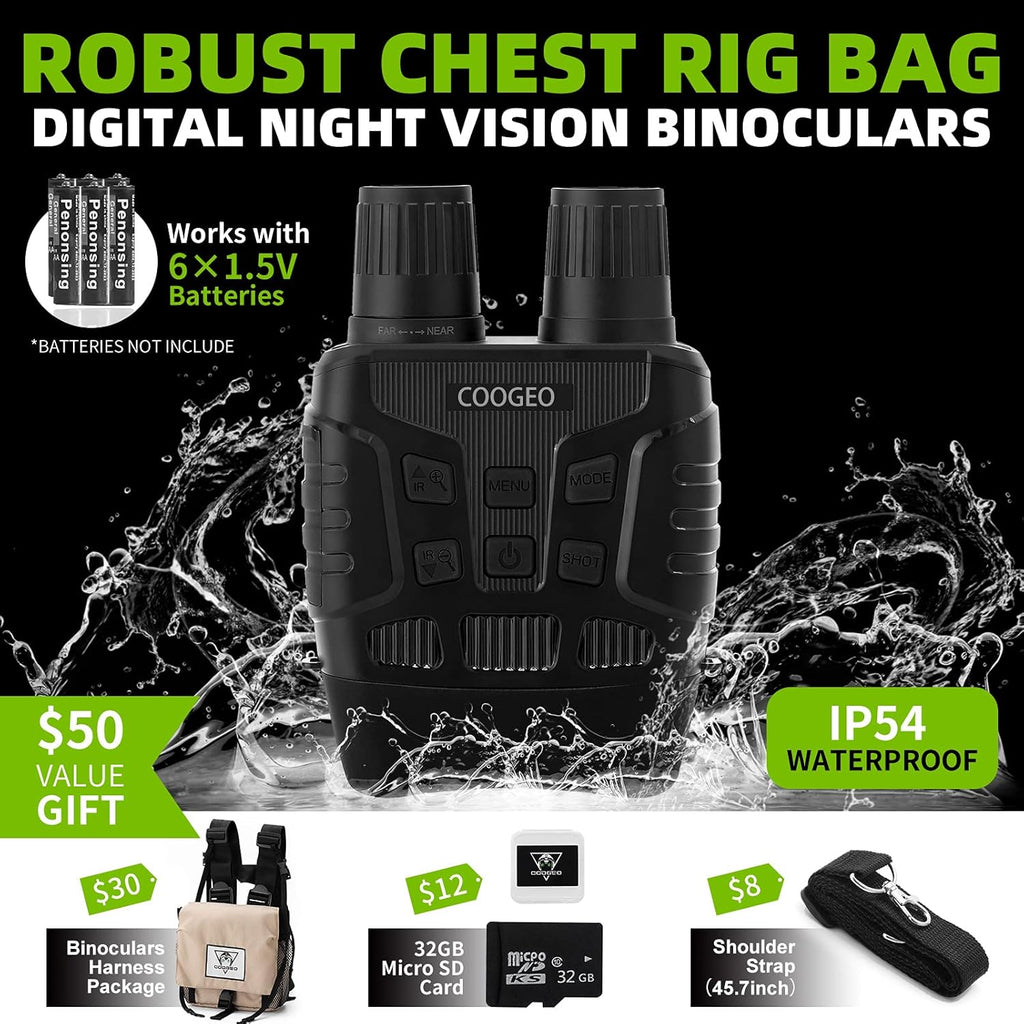 Night Vision Infrared Goggles with 32GB Card M560