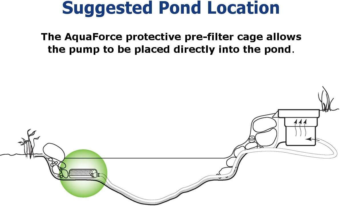 Black AquaForce 2700 Asynchronous Pump with Protective Cage, 2,695 GPH V973443