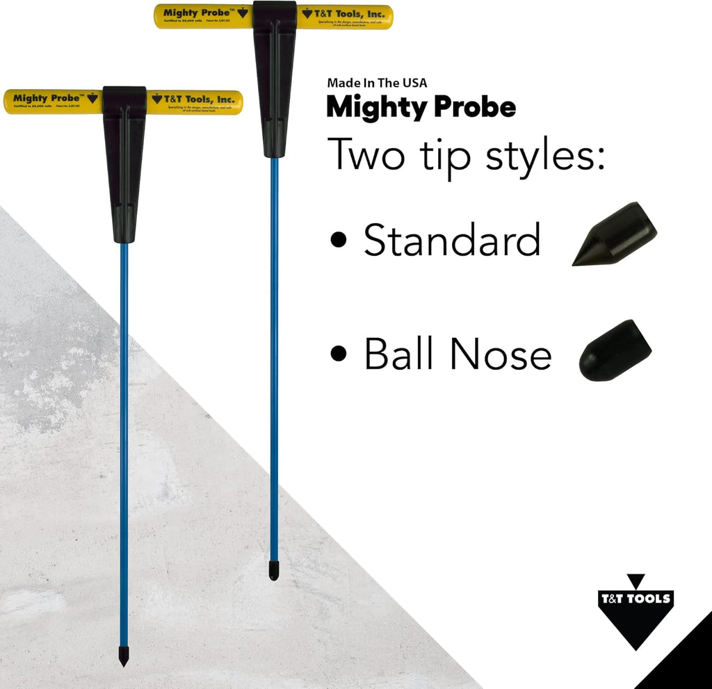 48-Inch Insulated Metal Soil Probe with T-Handle Steel Rod U418