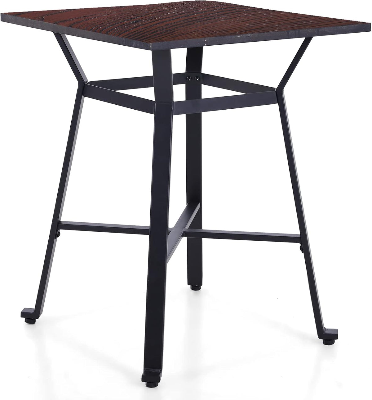 Solid Wood Bar Table with Metal Frame R796789