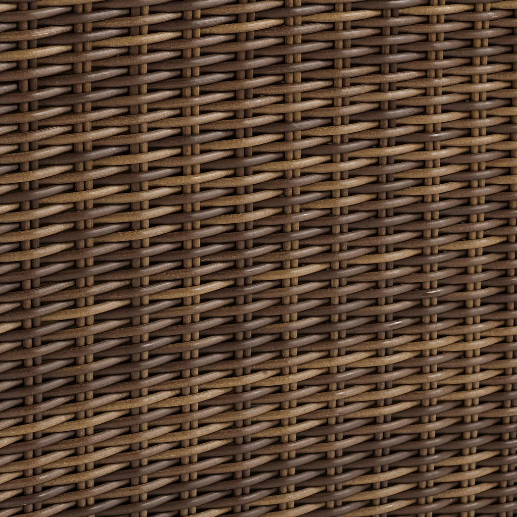 Brown Wicker Rattan Patio End Table J560235