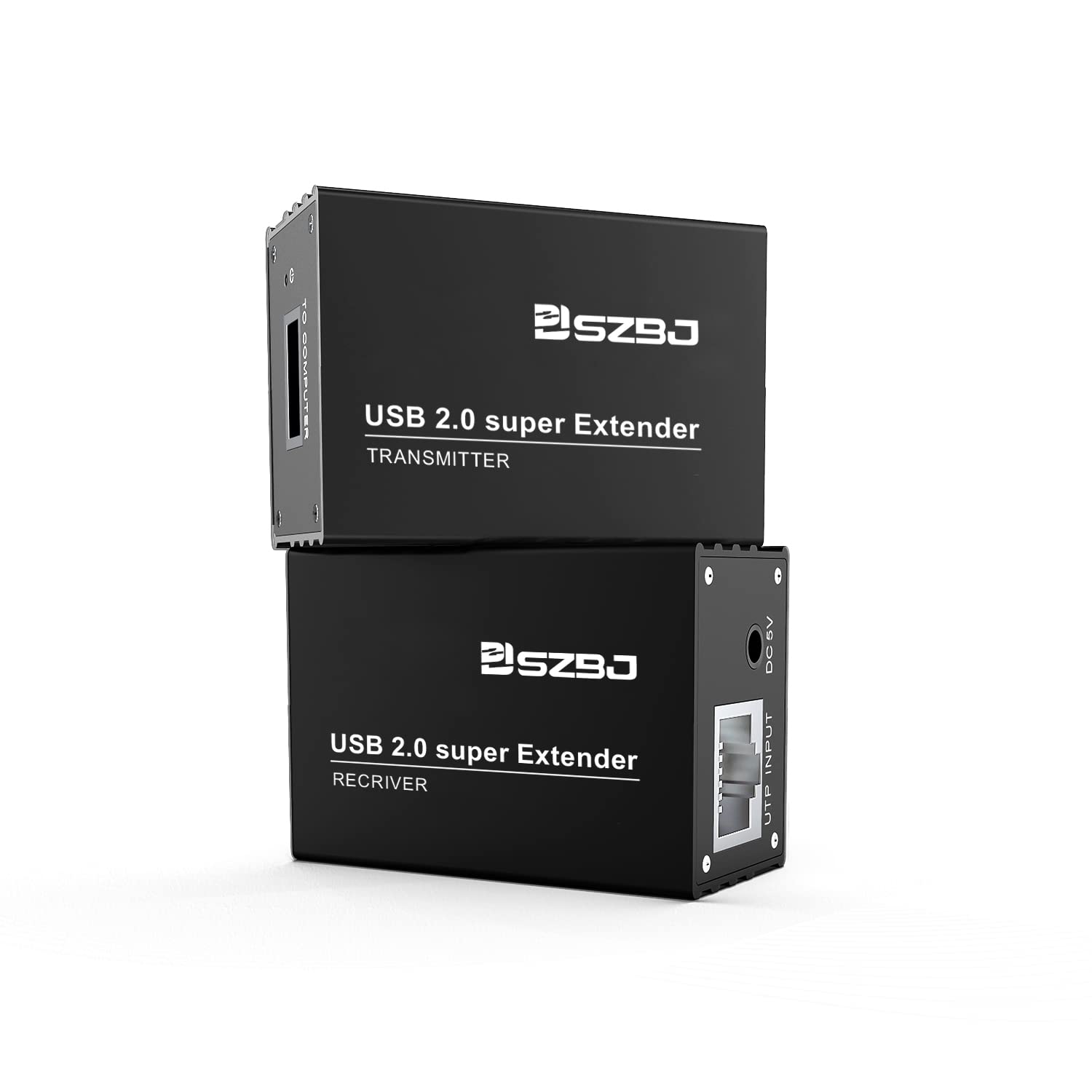 USB Extender over RJ45 Cat5E/6 up to 230ft with Power Adapter, Full USB 2.0 Support, Pack of 2 H29450