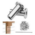 60Pack Stainless Steel Cable Railing Kit Hardware for 1/8 Wire Rope Wood Posts T316 Marine Grade Deck Stair Railing V48451