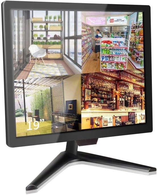 19.5 CCTV Monitor, 16:9 1600x900 BNC Monitor, VESA Wall Mounting TFT LCD Display B4002