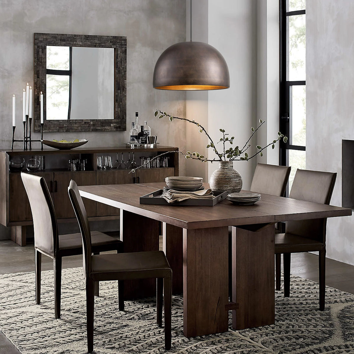1-Light Dimmable Dome Kitchen Island Pendant C619250