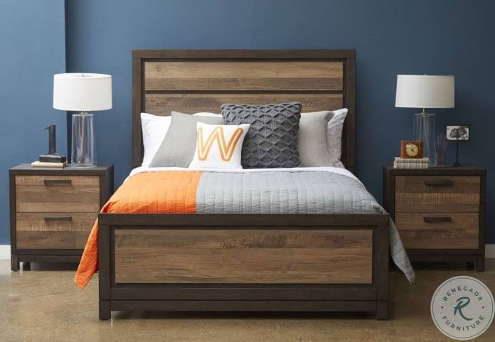Brown Full Panel Bed P6399