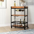 Mobile Metal Bar Cart Sand E69444