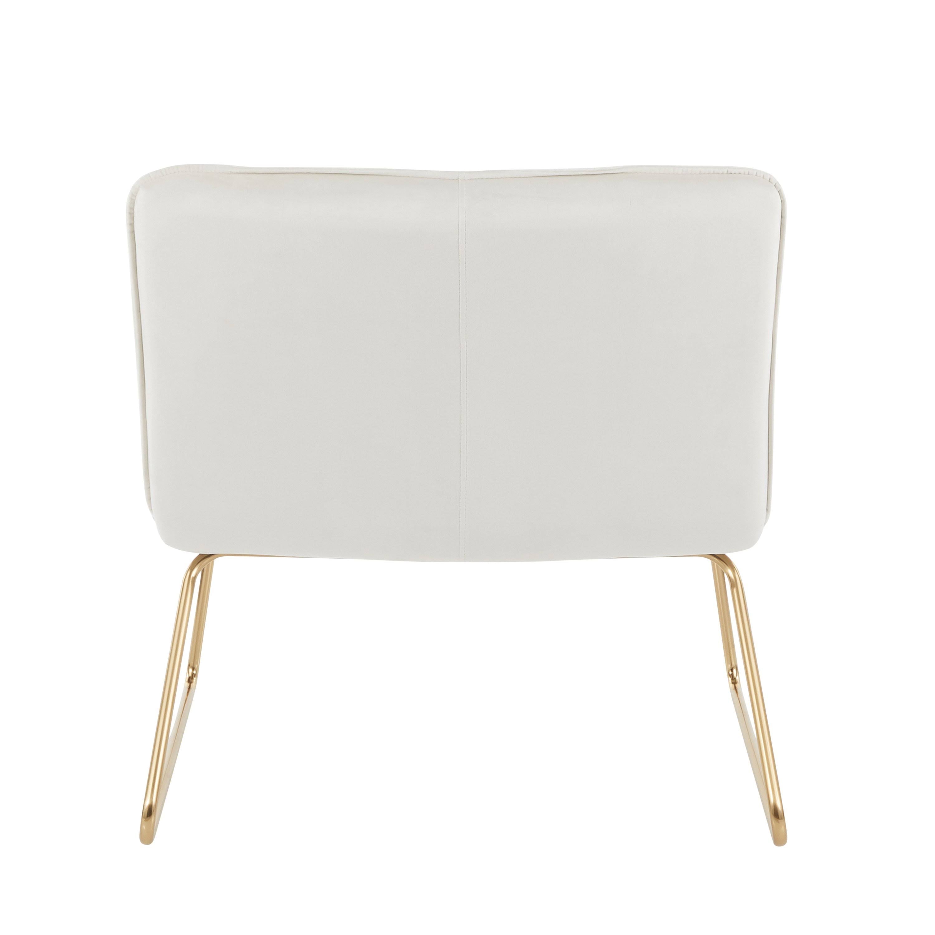Cream Velvet Accent Chair Z8418