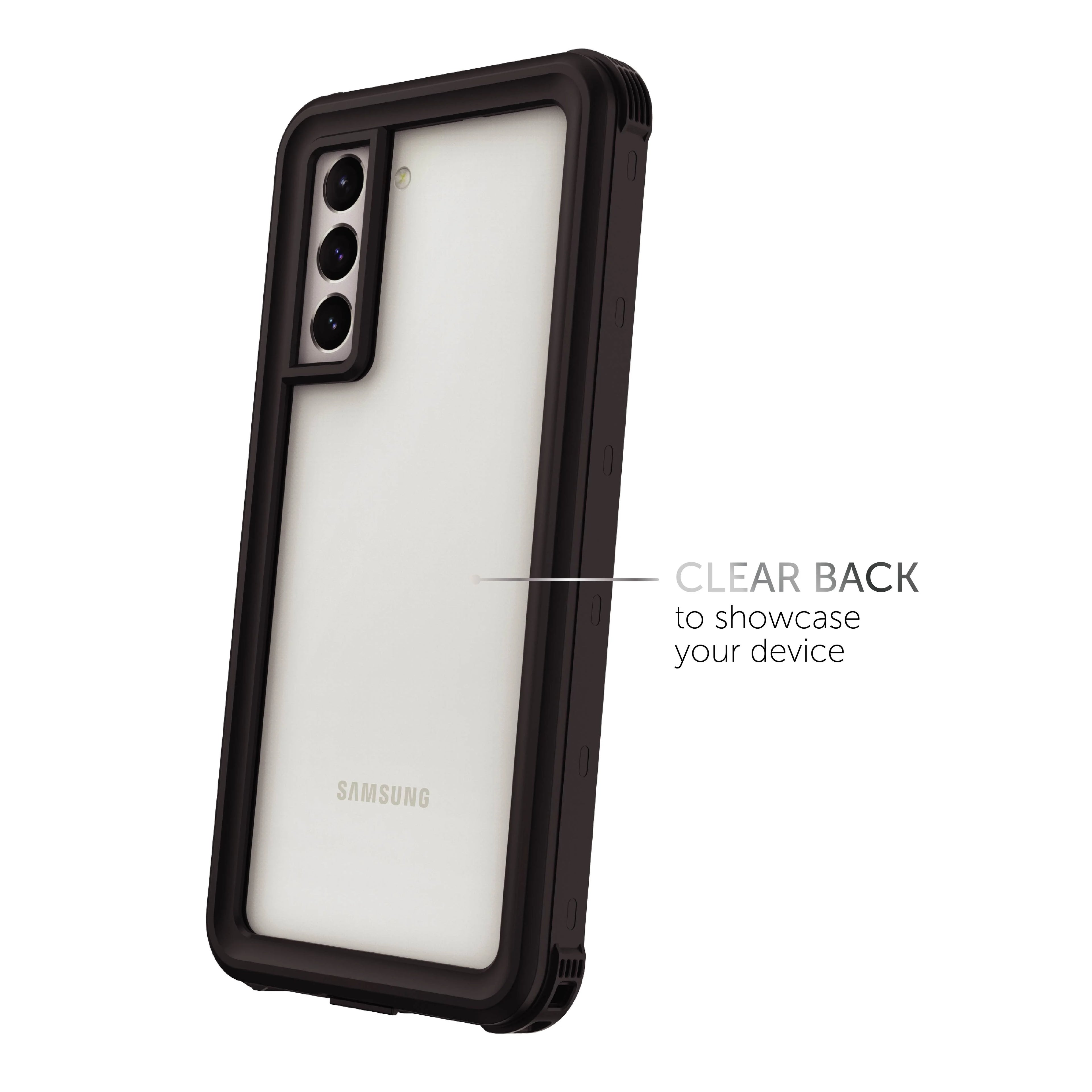 Black/Clear Waterproof Phone Case for Samsung Galaxy S21 5G P407986