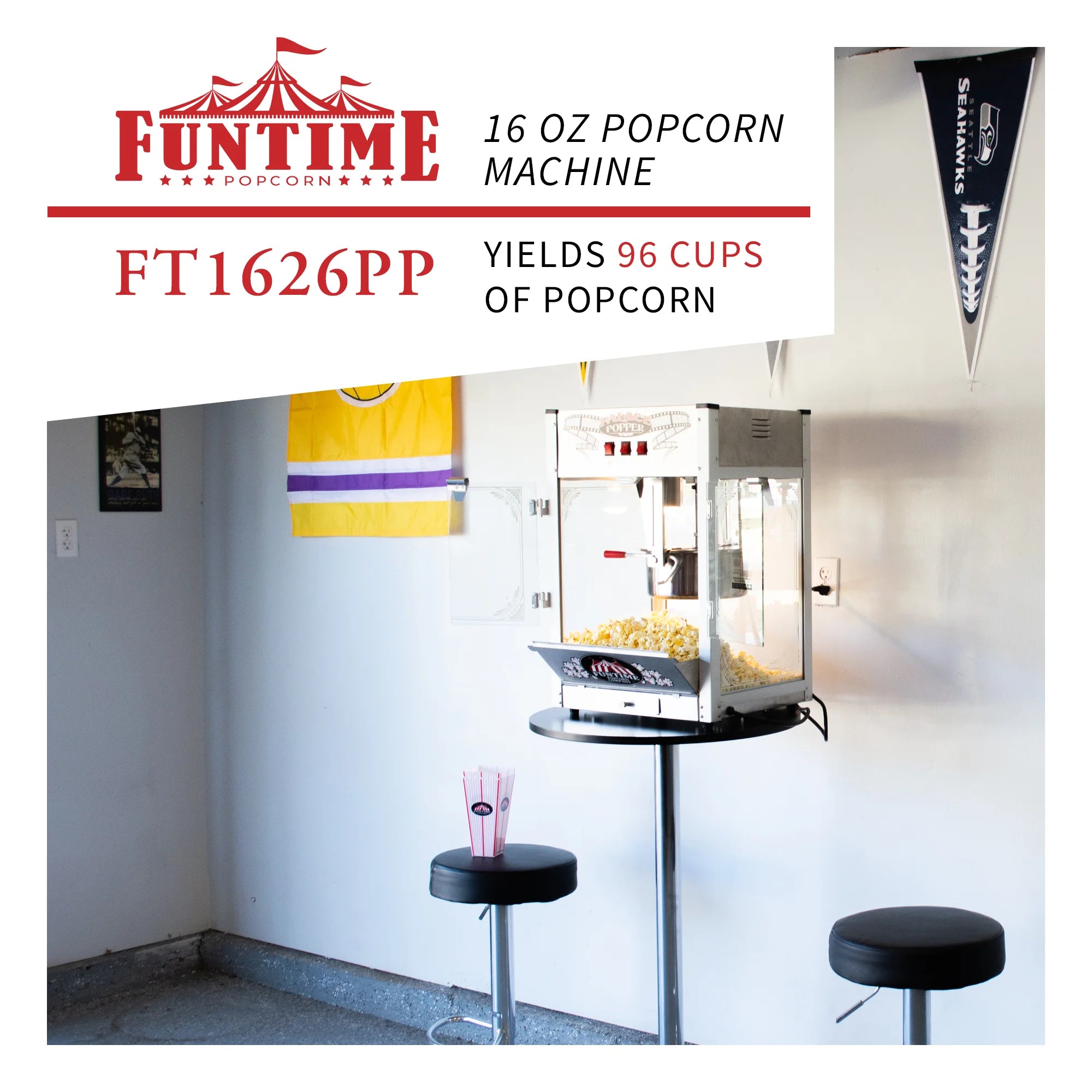 16oz Commercial Tabletop Popcorn Machine J9940